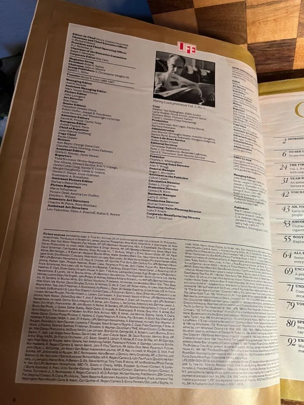 Life Magazine 50th Anniversary A1173, some moisture damage